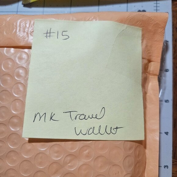 Michael Kors Logo Zip-Around Wristlet Wallet Beige/Brown Leather & Canvas - Picture 12 of 12